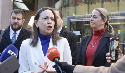 La líder opositora venezolana y premio Nobel de la Paz, María Corina Machado.