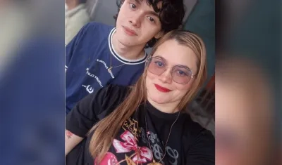 Mateo Arias y su mamá Duvis Pedraza.