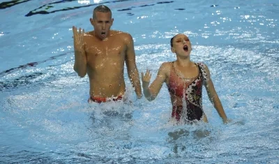 Los colombianos Gustavo Sánchez y Emily Minante.