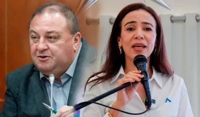 Los exinterventores Nelson Vásquez y Diana Bustamante.