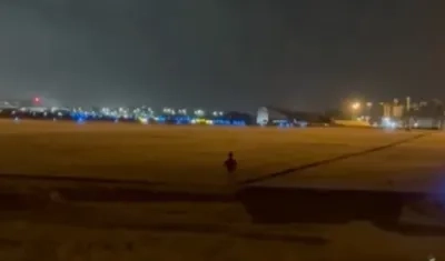 Momento en el que el niño ingresa a la pista.