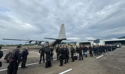 Uno de los aviones Hércules.