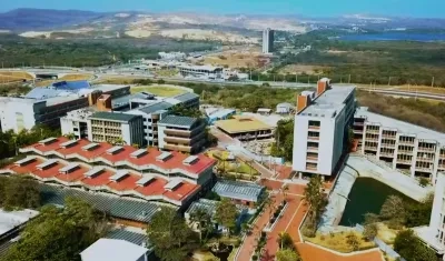 Vista aérea de la Universidad del Atlántico. 