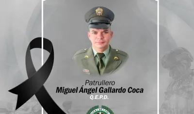 Patrullero Miguel Ángel Gallardo.