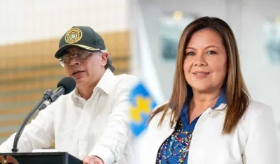 El Presidente Gustavo Petro y la fiscal Luz Adriana Camargo.