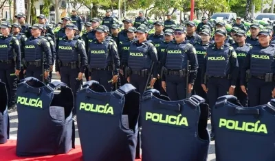 Los policías serán ubicados estrategicamente en los puestos de votación. 