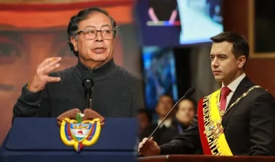Gustavo Petro y Daniel Noboa