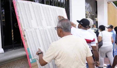 Puesto de votación en la Escuela Normal Superior del Distrito de Barranquilla