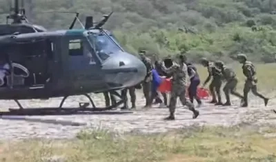 Imagen del rescate de este martes.