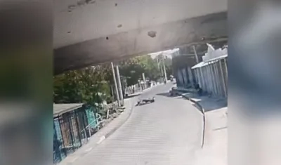 Zona del accidente en el barrio Santo Domingo.