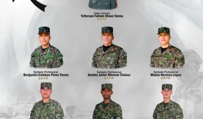 Los soldados plenamente identificados en el accidente. 