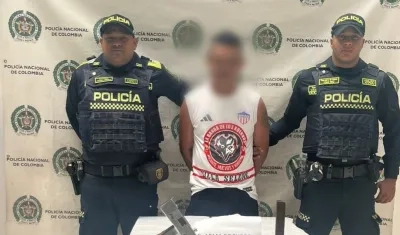 Capturado con la subametralladora. 