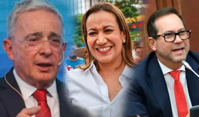 Álvaro Uribe Vélez, Carolina Corcho y Lidio García.