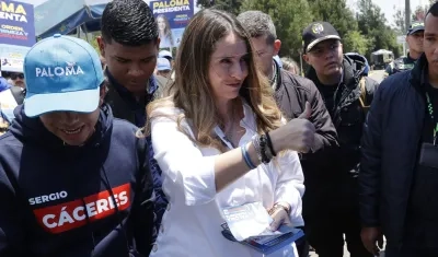 Paloma Valencia, este domingo en Bogotá.