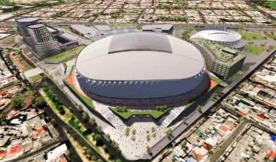 Aspecto que tendrá el nuevo estadio de fútbol de Bogotá. 