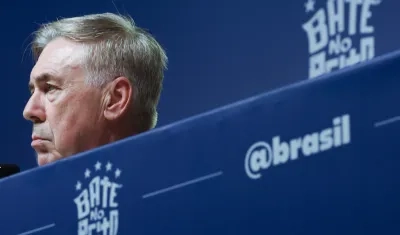 Carlo Ancelotti en rueda de prensa este lunes en Río de Janeiro.