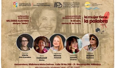 Afiche promocional del encuentro 'La mujer tiene la palabra'.