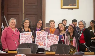 Congresistas que impulsan el proyecto de ley. 