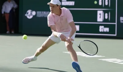 El italiano Jannik Sinner durante su partido contra Daniil Medvedev.