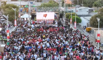 Celebración del cumpleaños de Barranquilla en el Malecón de Rebolo.