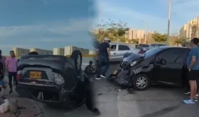 Los dos vehículos implicados en el accidente. 