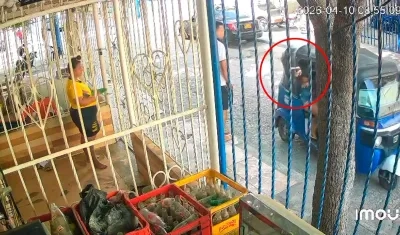 Momento del ataque armado. 