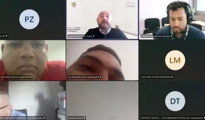 Aspecto de la audiencia de este viernes ante el Juzgado 14 Penal Municipal con control de Garantías. 