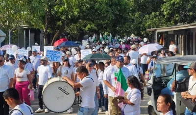 Marchas por la paz en Baranoa.