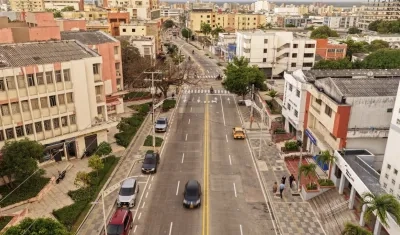 El primer tramo de la calle 72 entregado, desde la carrera 38 hasta la carrera 39.
