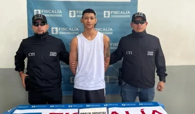 Juan David Blanco Borrero, capturado. 