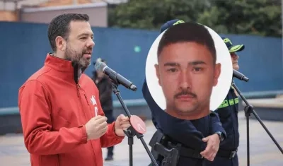 El alcalde de Bogotá, Carlos Fernando Galán, y alias 'El Montañero'.