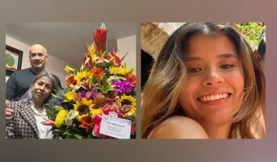 Carlos Hernández, su esposa Lucy Díaz y Tatiana.