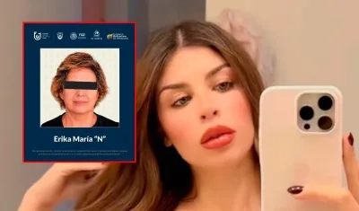 La mujer capturada y su nuera Carolina Flores.