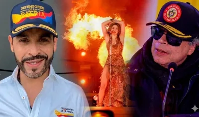 Abelardo De La Espriella, Shakira y Gustavo Petro.