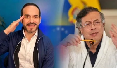  El candidato presidencial Abelardo De la Espriella y el Presidente Gustavo Petro. 