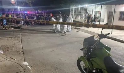 Escenario de crimen en Evaristo Sourdís. 