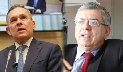 Efraín Cepeda, presidente del Partido Conservador, y César Gaviria, director del Partido Liberal. 