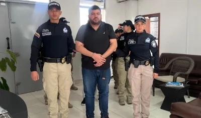 Kevin Simón López Barros en el proceso de extradición a Estados Unidos. 