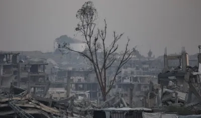 Destrucción en Gaza por los ataques de Israel.