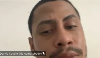 Darvis Euclides Castillo Medina durante la audiencia de solicitud de medida de aseguramiento. 