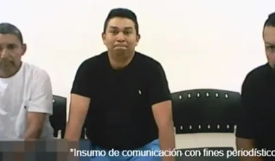 Los tres integrantes del presunto grupo delictivo.