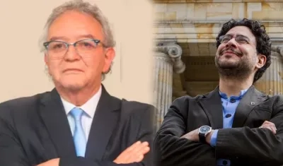 Jorge Lemus y el candidato presidencial Iván Cepeda. 