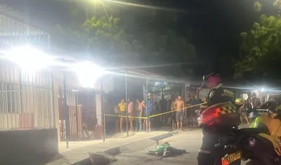 Lugar donde quedó uno de los cuerpos.