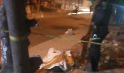 Lugar donde sucedió el homicidio en Los Almendros.