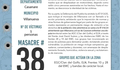 El informe publicado por Indepaz.