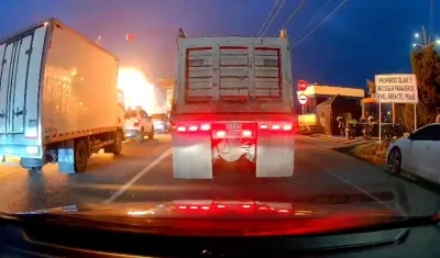 Momento en que ocurrió el fatal accidente. 