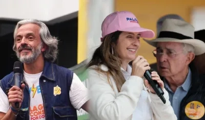 Juan Daniel Oviedo, Paloma Valencia y Álvaro Uribe Vélez.