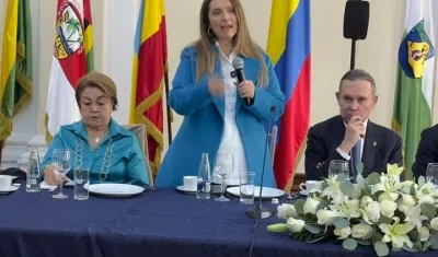 Paloma Valencia en la reunión con el Directorio Nacional del Partido Conservador.