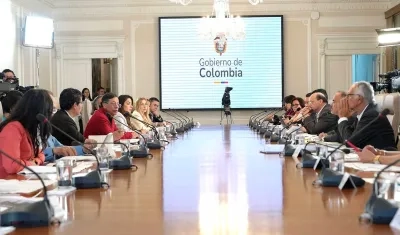 El Presidente Gustavo Petro durante el Consejo de Ministros.