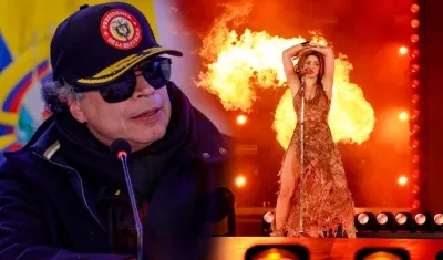 El Presidente Gustavo Petro y Shakira.